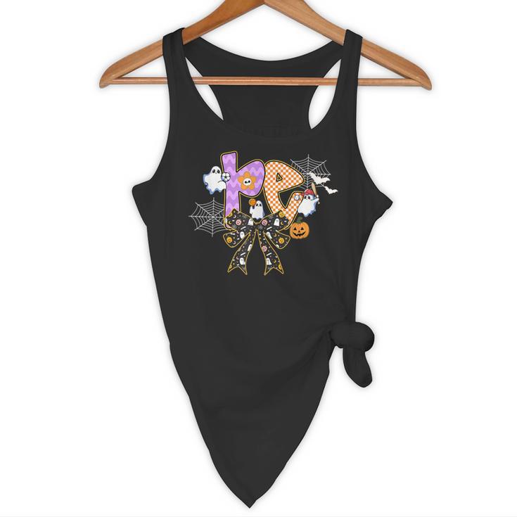 PE Teacher Coach Coquette Ghost Halloween Physical Education Flowy Tank, novelty gifts, funny gifts PE Teacher Coach Coquette Ghost Halloween Physical Education Flowy Tank, novelty gifts, funny gifts