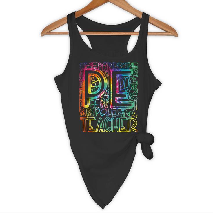 PE Teacher Phys Ed Tie Dye Physical Education Appreciation Flowy Tank, novelty gifts, funny gifts