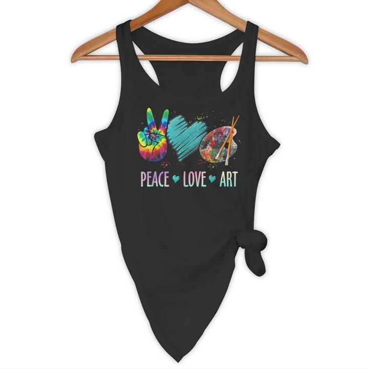 Peace Love Art Painting Palette Art Teacher Flowy Tank, novelty gifts, funny gifts Peace Love Art Painting Palette Art Teacher Flowy Tank, novelty gifts, funny gifts