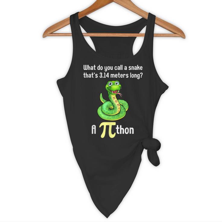 Pi Day Puns Pithon Math Teacher Jokes Women Men Kids Flowy Tank, novelty gifts, funny gifts