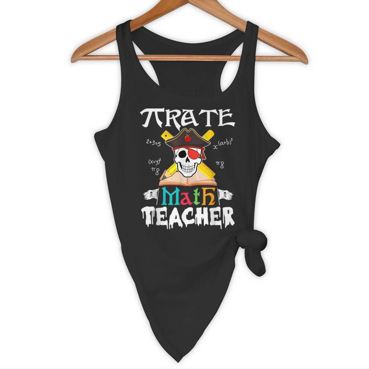 Pirate Math Teacher Skull Pirate Halloween Costume Flowy Tank, novelty gifts, funny gifts Pirate Math Teacher Skull Pirate Halloween Costume Flowy Tank, novelty gifts, funny gifts