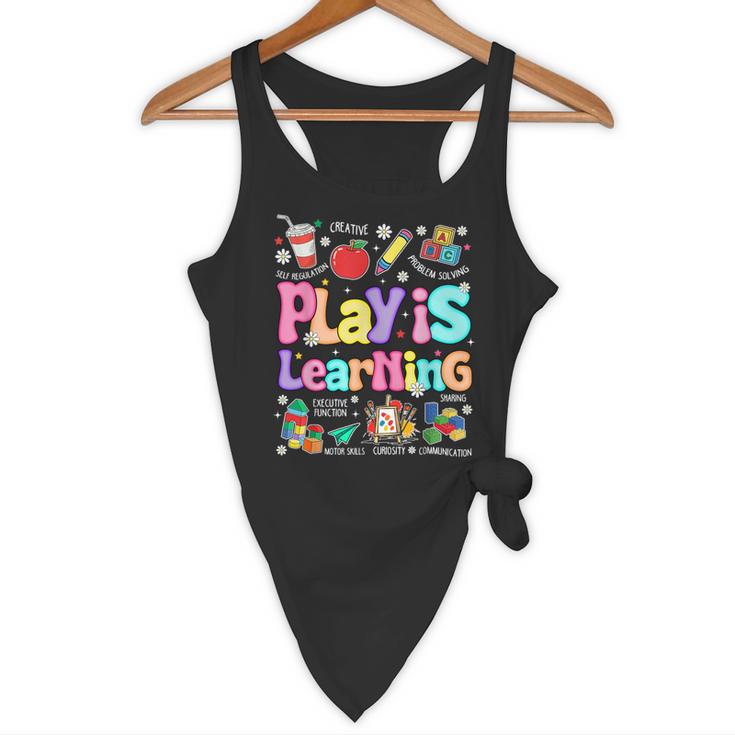 Play Is Learning Educational Teacher Women Flowy Tank, novelty gifts, funny gifts Play Is Learning Educational Teacher Women Flowy Tank, novelty gifts, funny gifts