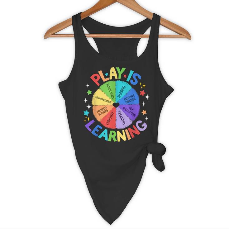 Play Is Learning Teacher Kindergarten For Men Women Kids Flowy Tank, novelty gifts, funny gifts Play Is Learning Teacher Kindergarten For Men Women Kids Flowy Tank, novelty gifts, funny gifts