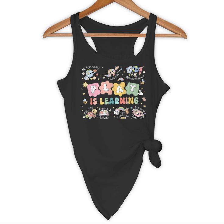 Play Is Learning Teacher Student First Day Back To School Flowy Tank, novelty gifts, funny gifts