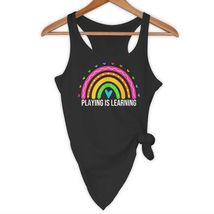 Playing Is Learning Early Childhood Education ECE Teacher Flowy Tank, novelty gifts, funny gifts Playing Is Learning Early Childhood Education ECE Teacher Flowy Tank, novelty gifts, funny gifts