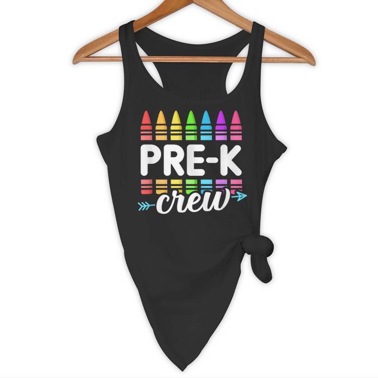 Pre-K Crew Teacher Team Squad Hello Back School Graduation Flowy Tank, novelty gifts, funny gifts Pre-K Crew Teacher Team Squad Hello Back School Graduation Flowy Tank, novelty gifts, funny gifts