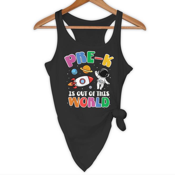 Pre-K Student Teacher Astronaut Space Back To School Flowy Tank, novelty gifts, funny gifts