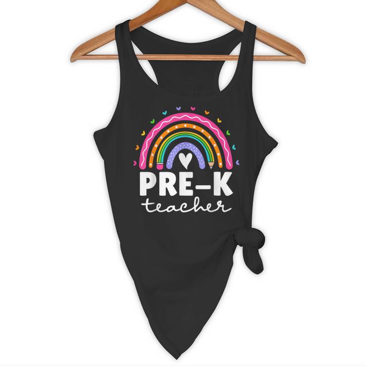 Pre-K Teacher Cute Pre Kindergarten For Teachers Rainbow For Men Women Kids Flowy Tank, novelty gifts, funny gifts