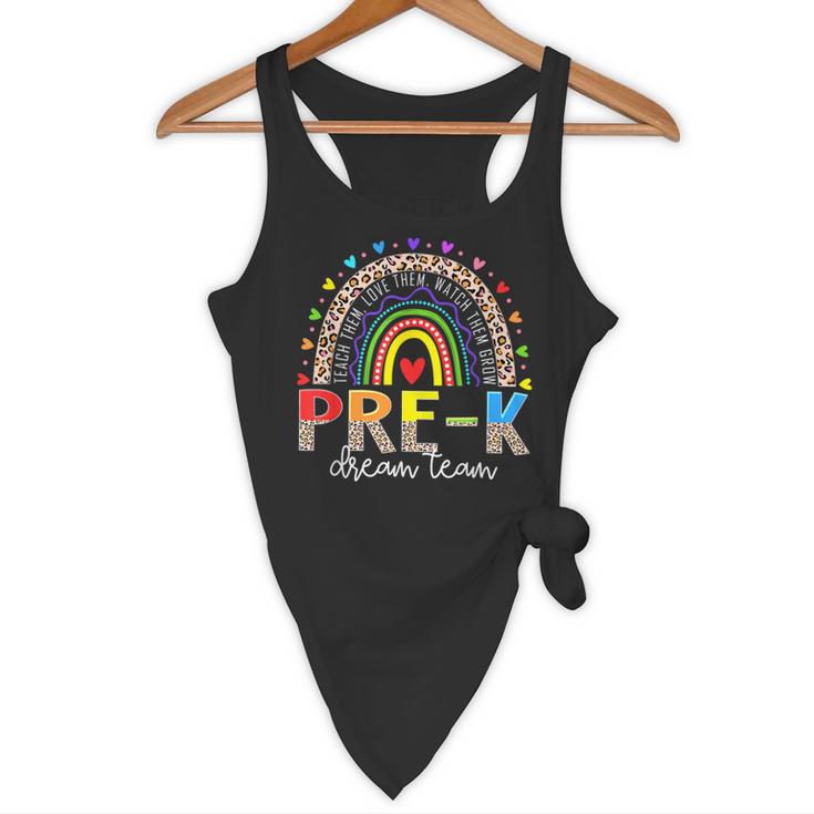PreK Dream Team Leopard Rainbow Teacher Squad Back To School Flowy Tank, novelty gifts, funny gifts PreK Dream Team Leopard Rainbow Teacher Squad Back To School Flowy Tank, novelty gifts, funny gifts