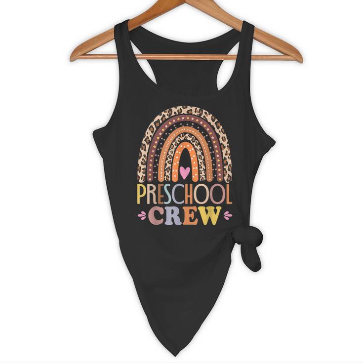 Preschool Crew Cute Leopard Rainbow Back To School Teachers Flowy Tank, novelty gifts, funny gifts Preschool Crew Cute Leopard Rainbow Back To School Teachers Flowy Tank, novelty gifts, funny gifts