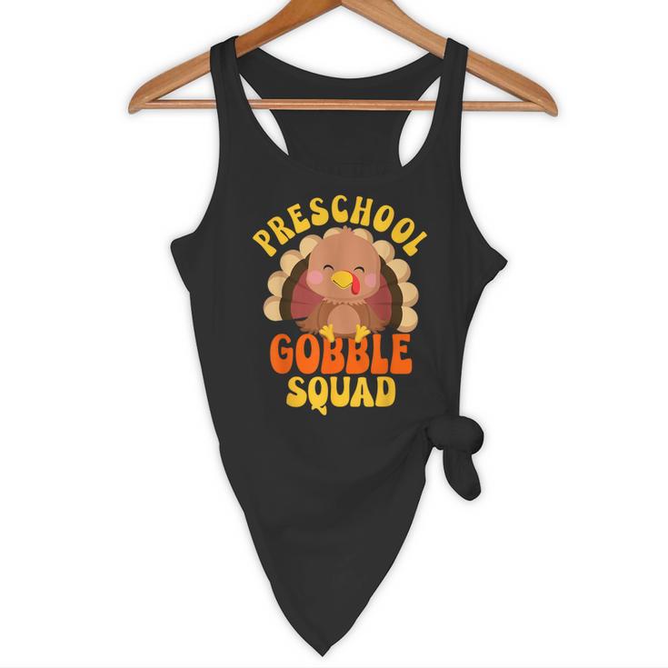 Preschool Gobble Squad Cute Turkey Thanksgiving Teacher Flowy Tank, novelty gifts, funny gifts Preschool Gobble Squad Cute Turkey Thanksgiving Teacher Flowy Tank, novelty gifts, funny gifts
