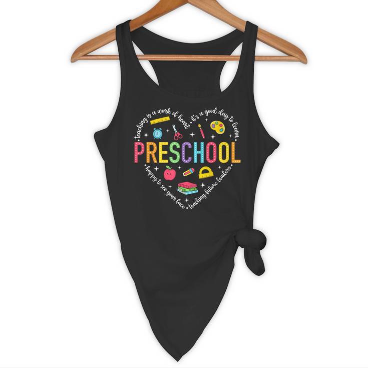 Preschool Teacher Pre-K Heart First Day Of Preschool Kids Flowy Tank, novelty gifts, funny gifts Preschool Teacher Pre-K Heart First Day Of Preschool Kids Flowy Tank, novelty gifts, funny gifts