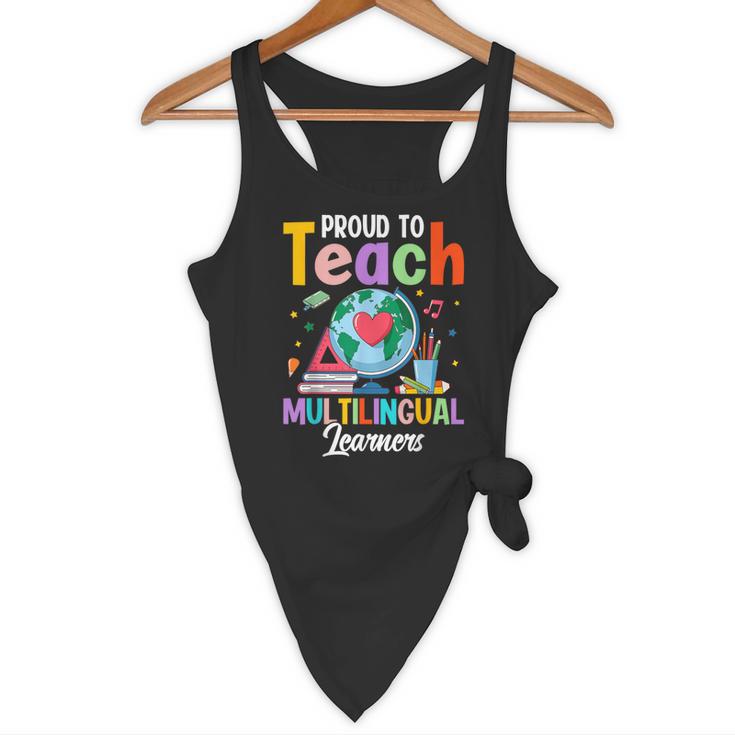 Proud To Teach Multilingual Learner ESL English Teacher Flowy Tank, novelty gifts, funny gifts Proud To Teach Multilingual Learner ESL English Teacher Flowy Tank, novelty gifts, funny gifts