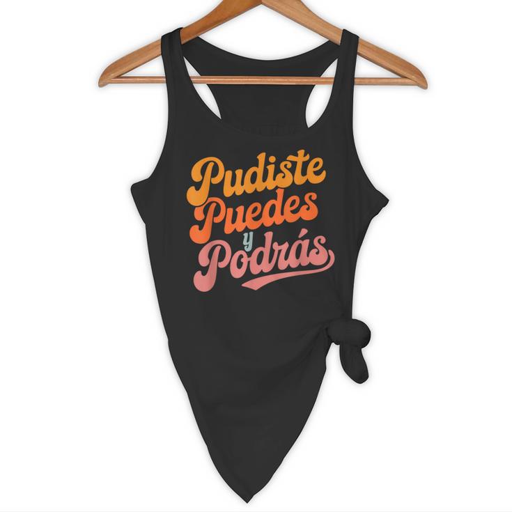 Pudiste Puedes Podras Maestra Spanish Teacher Flowy Tank, novelty gifts, funny gifts Pudiste Puedes Podras Maestra Spanish Teacher Flowy Tank, novelty gifts, funny gifts