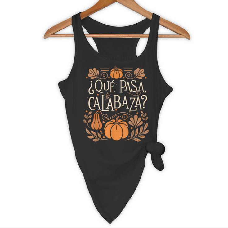 Que Pasa Calabaza Shirt Spanish Teacher Flowy Tank, novelty gifts, funny gifts