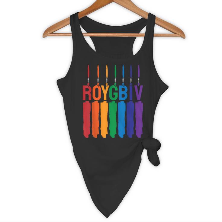Rainbow Roygbiv Kids Artist Costume Art Teacher Flowy Tank, novelty gifts, funny gifts