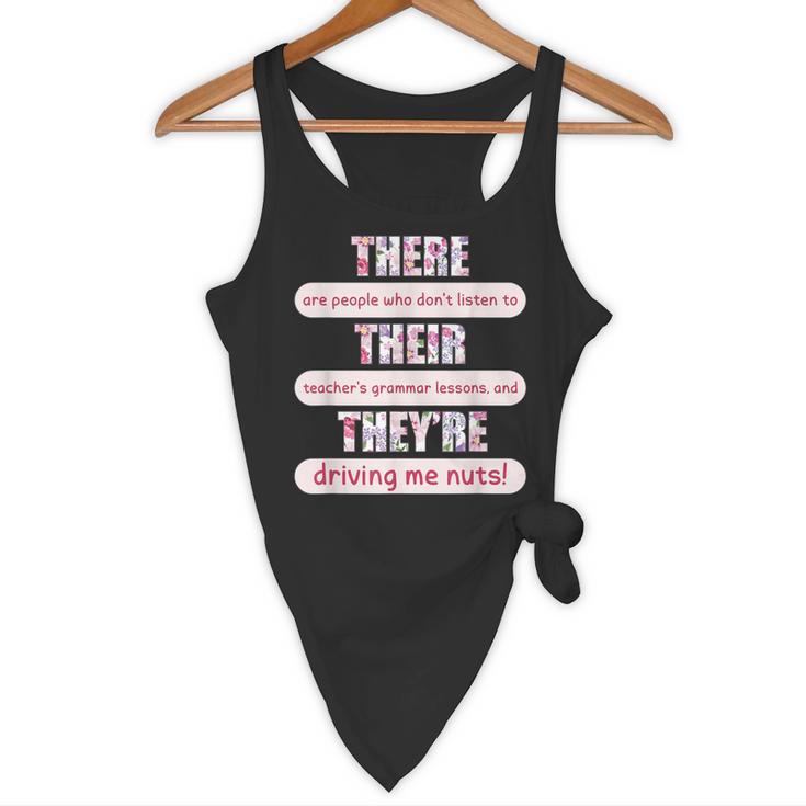 There Their They'Re Teacher English Grammar Police Flowy Tank, novelty gifts, funny gifts There Their They'Re Teacher English Grammar Police Flowy Tank, novelty gifts, funny gifts