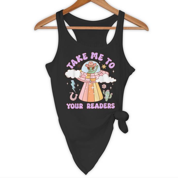 Take Me To Your Readers Alien Teacher Halloween Literacy Flowy Tank, novelty gifts, funny gifts Take Me To Your Readers Alien Teacher Halloween Literacy Flowy Tank, novelty gifts, funny gifts