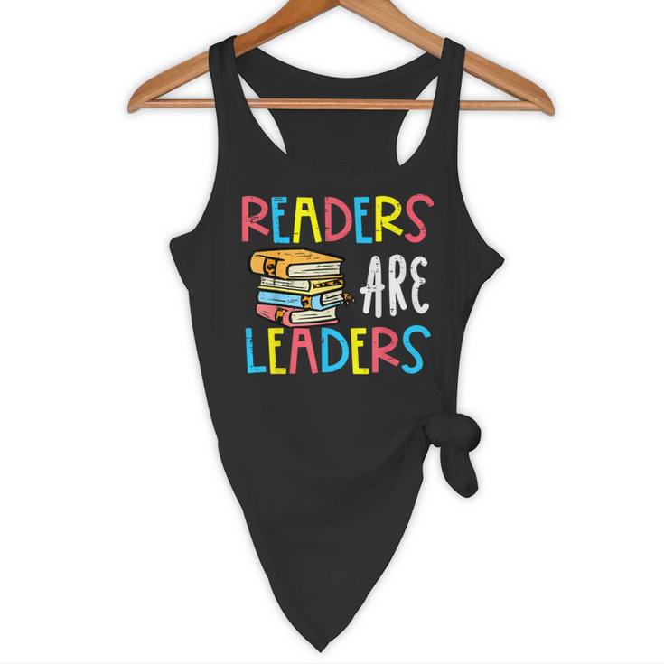 Readers Are Leaders Reading Book Lover Teacher Women Men Kid Flowy Tank, novelty gifts, funny gifts