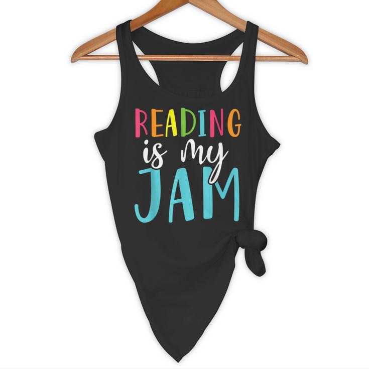 Reading Is My Jam Back To School Teacher Flowy Tank, novelty gifts, funny gifts