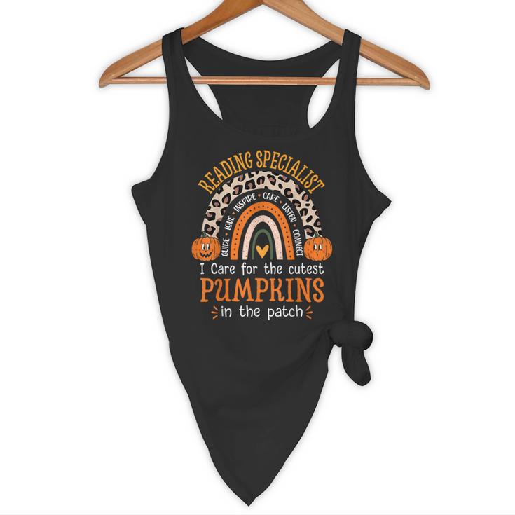 Reading Specialist Halloween Reading Teacher For Men Women Flowy Tank, novelty gifts, funny gifts