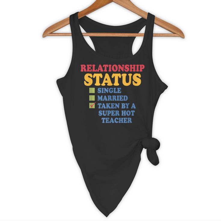 Relationship Status Single Married Hot Teacher Flowy Tank, novelty gifts, funny gifts