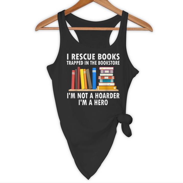 I Rescue Books Trapped In The Bookstore Book Teacher For Men Women Flowy Tank, novelty gifts, funny gifts