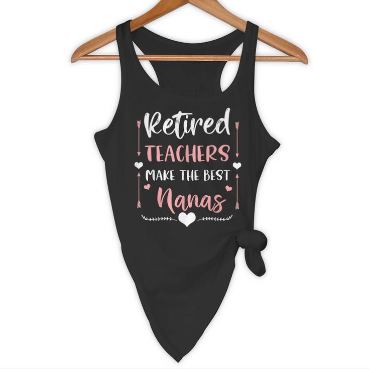 Retired Teachers Make The Best Nanas Cute G Ma Nana Grandma Flowy Tank, novelty gifts, funny gifts