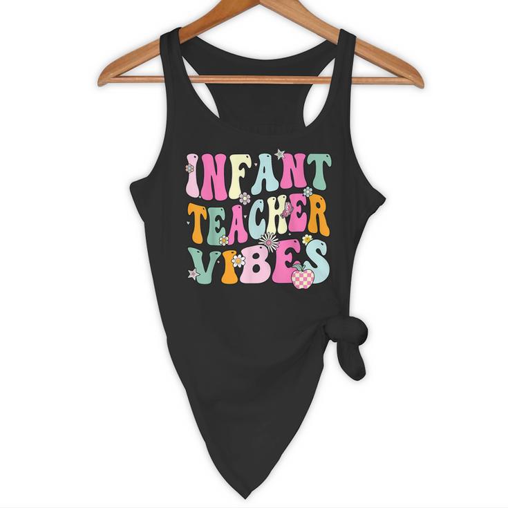 Retro Infant Teacher Vibes Women Daycare Teacher Flowy Tank, novelty gifts, funny gifts