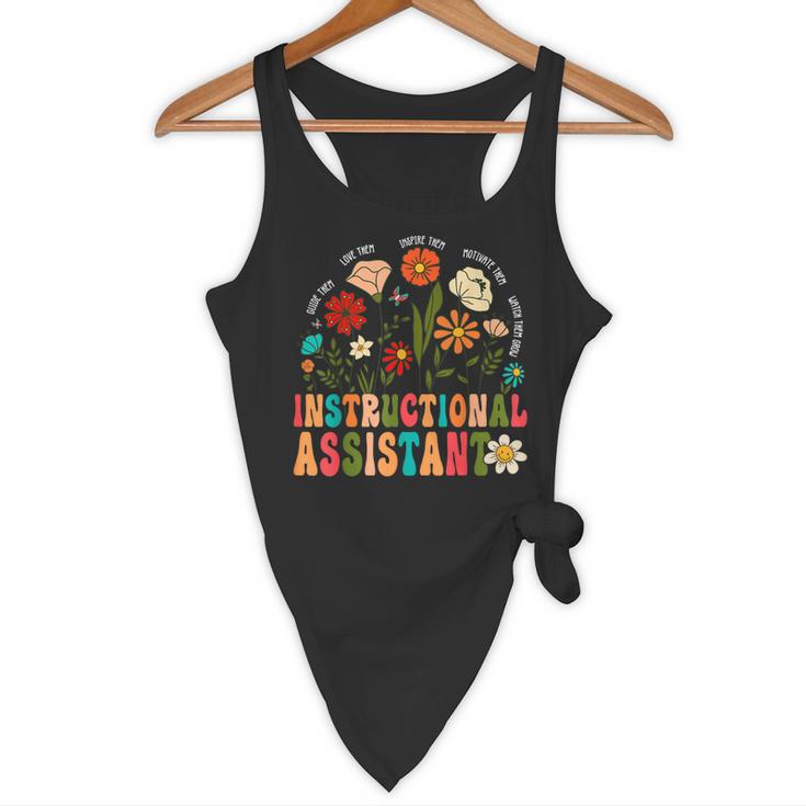 Retro Instructional Assistant Wildflowers Teacher Aide Flowy Tank, novelty gifts, funny gifts Retro Instructional Assistant Wildflowers Teacher Aide Flowy Tank, novelty gifts, funny gifts