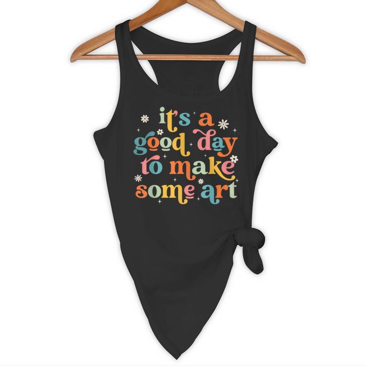 Retro It's a Good Day To Make Some Art Teacher Student Flowy Tank, novelty gifts, funny gifts Retro It's a Good Day To Make Some Art Teacher Student Flowy Tank, novelty gifts, funny gifts