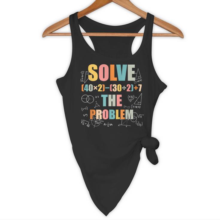 Retro Solve The Problem 67 Meme Joke Math Teacher Flowy Tank, novelty gifts, funny gifts