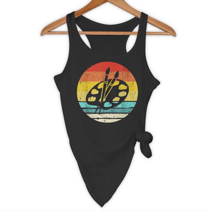Retro Vintage Paint Palette Costume Artist Art Teacher Men Women Flowy Tank, novelty gifts, funny gifts