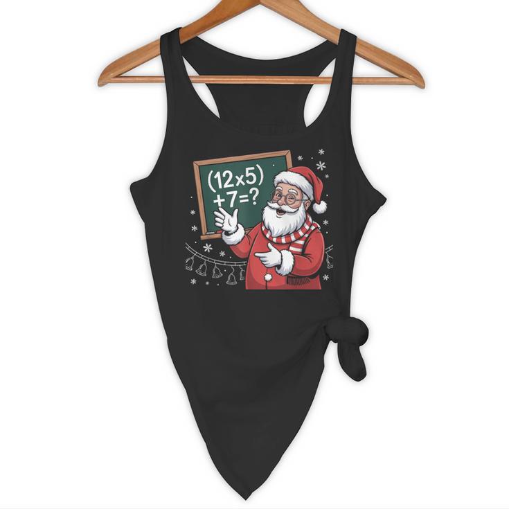 Santa Teacher 67 Math Christmas Xmas Holiday Number 67 Flowy Tank, novelty gifts, funny gifts
