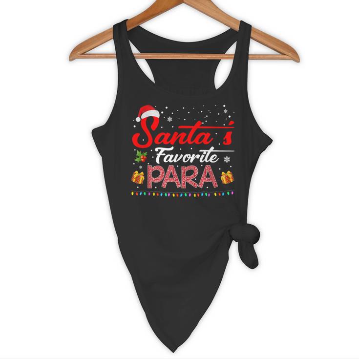 Santa's Favorite Para Christmas Paraprofessional Teacher Flowy Tank, novelty gifts, funny gifts Santa's Favorite Para Christmas Paraprofessional Teacher Flowy Tank, novelty gifts, funny gifts