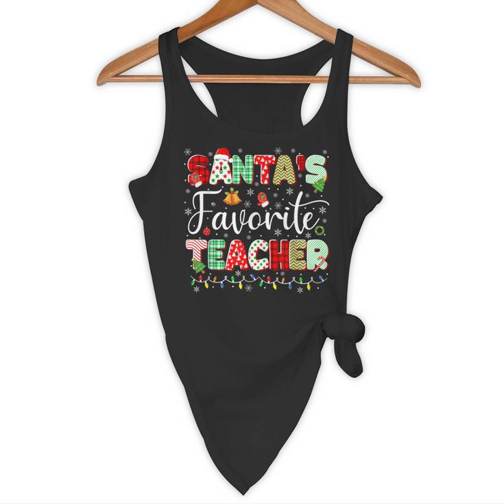 Santas Favorite Teacher Christmas Matching Xmas Men Women Flowy Tank, novelty gifts, funny gifts Santas Favorite Teacher Christmas Matching Xmas Men Women Flowy Tank, novelty gifts, funny gifts