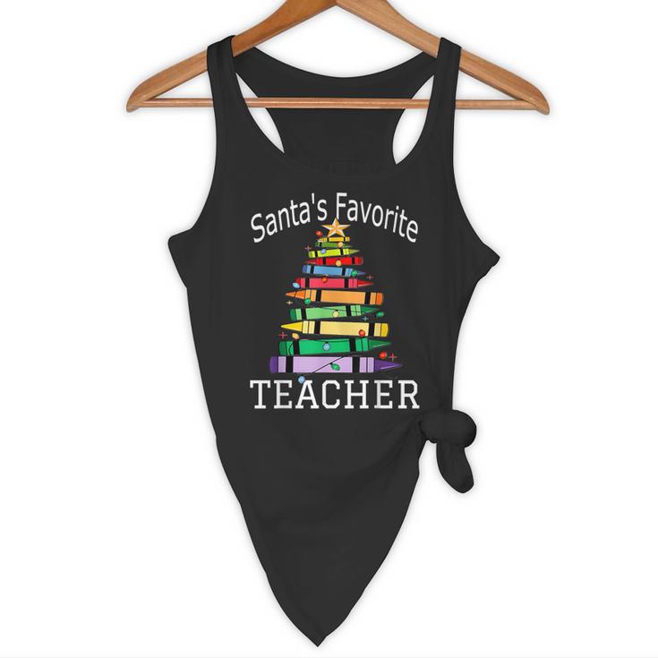 Santa's Favorite Teacher Idea For Christmas Teachers Flowy Tank, novelty gifts, funny gifts Santa's Favorite Teacher Idea For Christmas Teachers Flowy Tank, novelty gifts, funny gifts