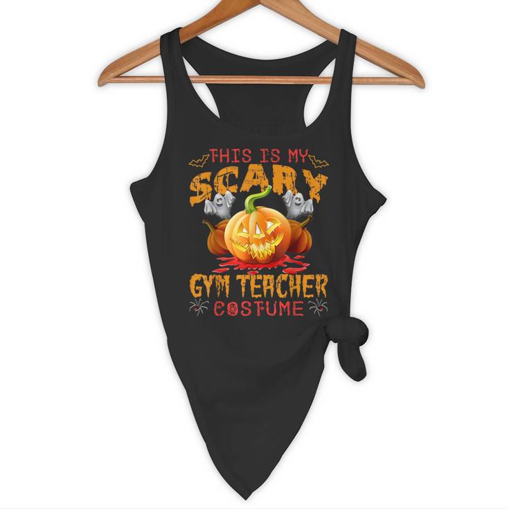 This Is My Scary Gym Teacher Costume Pumpkin Halloween Men Women Flowy Tank, novelty gifts, funny gifts