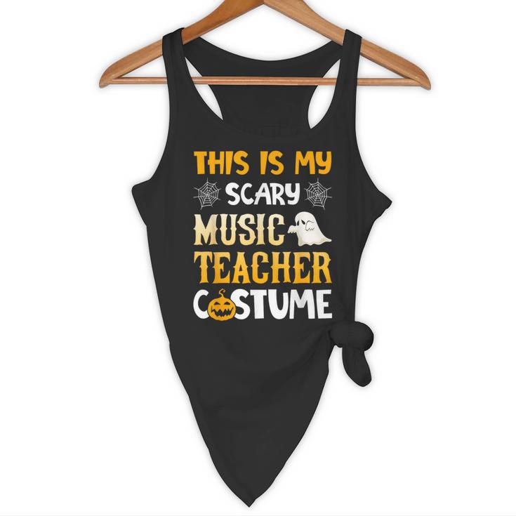 This Is My Scary Music Teacher Halloween Costumes Pajama Flowy Tank, novelty gifts, funny gifts
