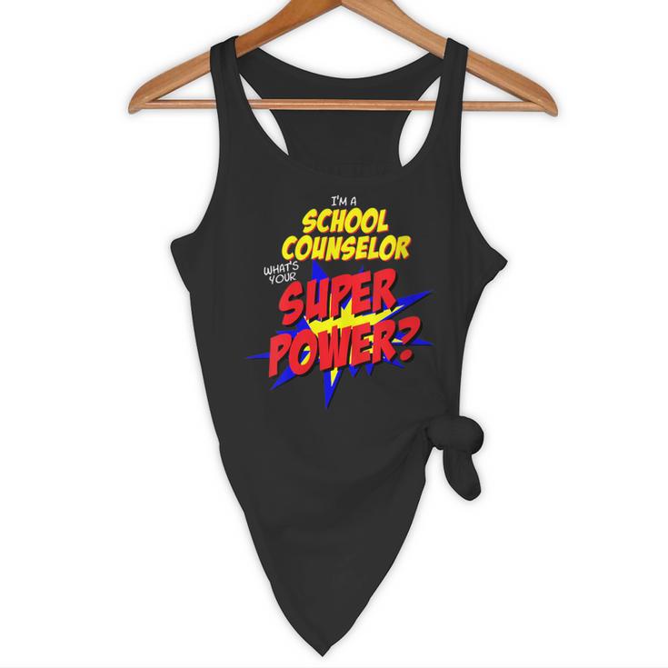 School Counselor Teacher Superhero Superpower Comic Book Flowy Tank, novelty gifts, funny gifts School Counselor Teacher Superhero Superpower Comic Book Flowy Tank, novelty gifts, funny gifts
