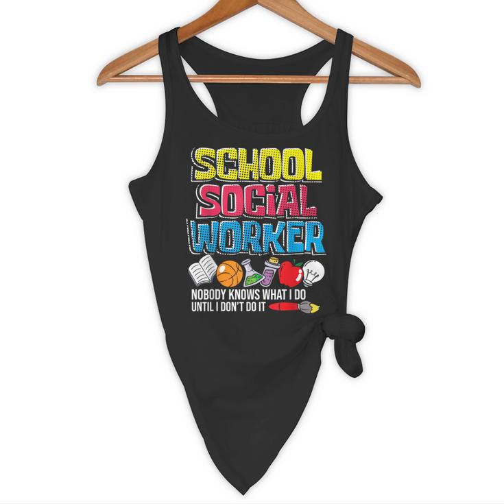 School Social Worker Teacher Caseworker Public Servant LSW Flowy Tank, novelty gifts, funny gifts