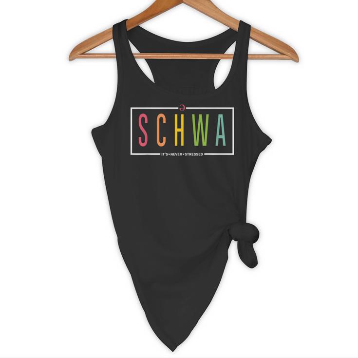 Schwa Teacher Reading Literacy For English Grammar Teachers Flowy Tank, novelty gifts, funny gifts