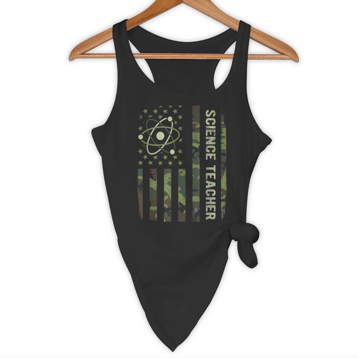 Science Teacher Camo American Flag Back To School Flowy Tank, novelty gifts, funny gifts Science Teacher Camo American Flag Back To School Flowy Tank, novelty gifts, funny gifts