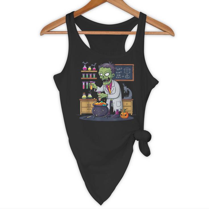 Science Teacher Halloween Shirt Zombie Chemistry Scientist Flowy Tank, novelty gifts, funny gifts