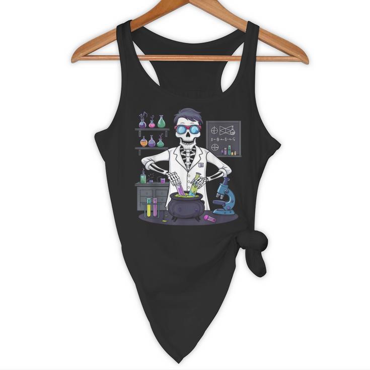 Science Teacher Halloween Skeleton Scientist Chemistry Flowy Tank, novelty gifts, funny gifts Science Teacher Halloween Skeleton Scientist Chemistry Flowy Tank, novelty gifts, funny gifts
