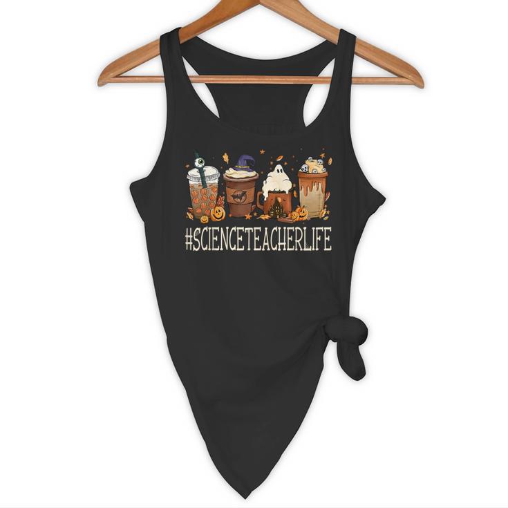 Science Teacher Horror Fall Coffee Halloween Pumpkin Autumn Flowy Tank, novelty gifts, funny gifts Science Teacher Horror Fall Coffee Halloween Pumpkin Autumn Flowy Tank, novelty gifts, funny gifts