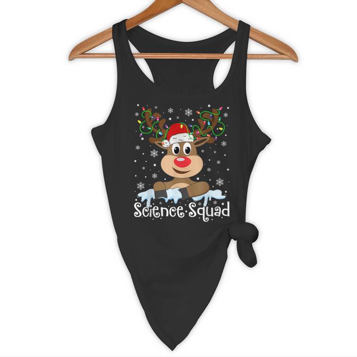 Science Teacher Squad Reindeer Christmas Teacher Xmas Lights For Men Women Flowy Tank, novelty gifts, funny gifts