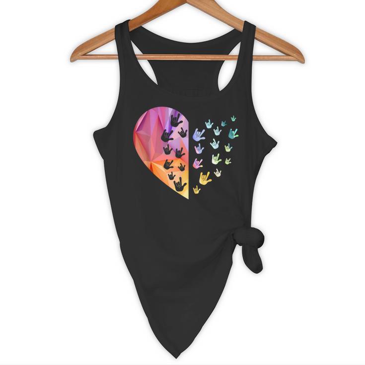 Sign Language Heart ASL For Deaf Teacher Flowy Tank, novelty gifts, funny gifts Sign Language Heart ASL For Deaf Teacher Flowy Tank, novelty gifts, funny gifts