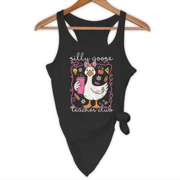 Silly Goose Teacher Club Animal Lover Groovy Teacher Flowy Tank, novelty gifts, funny gifts Silly Goose Teacher Club Animal Lover Groovy Teacher Flowy Tank, novelty gifts, funny gifts