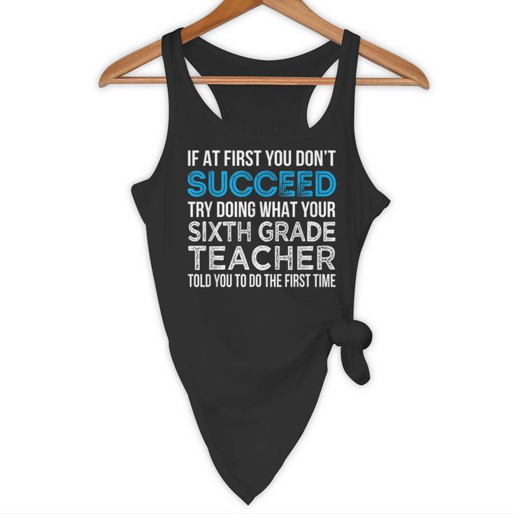 Sixth Grade Teacher 6th Grade Teacher T-Shirt Flowy Tank, novelty gifts, funny gifts